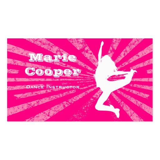 Fitness Business Card Dance Pink