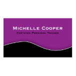 Fitness Business Card Professional Black Purple