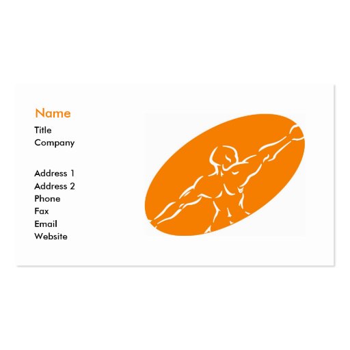 Fitness Business Card Template - Orange (front side)