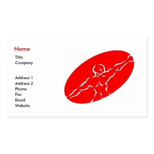 Fitness Business Card Template - Red (front side)