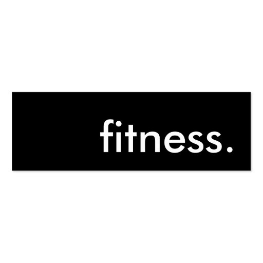 fitness. business card templates