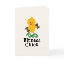 Fitness Chick Greeting Card by HobbyTeesGifts Fitness Chick Greeting Card