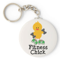Fitness Chick Keychain