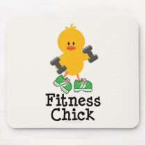 Fitness Chick Mousepad by HobbyTeesGifts Fitness Chick Mousepad