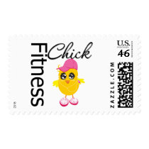 Fitness Chick Postage Stamp
