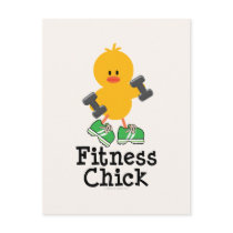 Fitness Chick Postcard by HobbyTeesGifts Fitness Chick Postcard