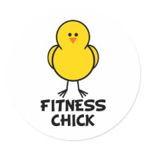 Fitness Chick stickers by chicktshirts8 Fitness Chick stickers
