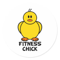 Fitness Chick stickers by chicktshirts8 Fitness Chick stickers