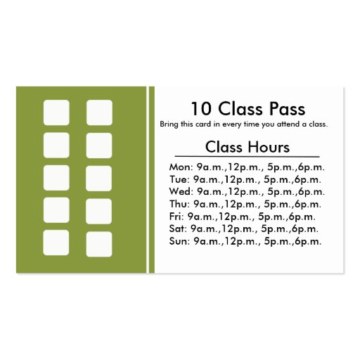 fitness punch card template fitness class business card 10 class pass card zazzle fitness punch card template fitness class business card 10 class pass card zazzle