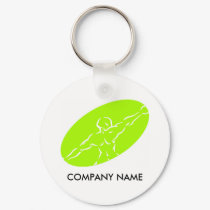 Fitness Customizable Keychain - Light Green by PlasmicSteve Fitness Customizable Keychain - Light Green