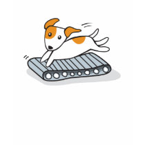 fitness dog on treadmill t-shirts by gollykim fitness dog on treadmill t-shirts