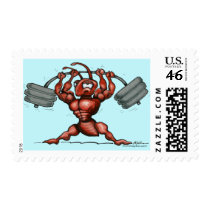 Fitness Dude Postage Stamps
