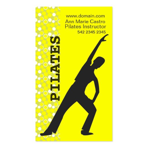 Fitness Exercise  Aerobic Dancers Business Card Templates (front side)