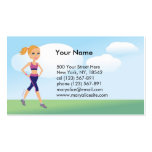 Fitness Girl Cartoon Business Card