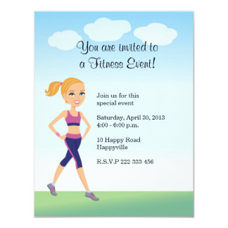 fitness girl cards zazzle personalized cartoon christmas cards