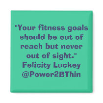 Fitness Goals magnets by Power2BThin Fitness Goals magnets