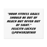 Fitness Goals Post Card