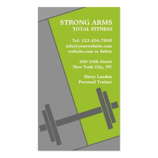 Fitness Gym Business Card (front side)