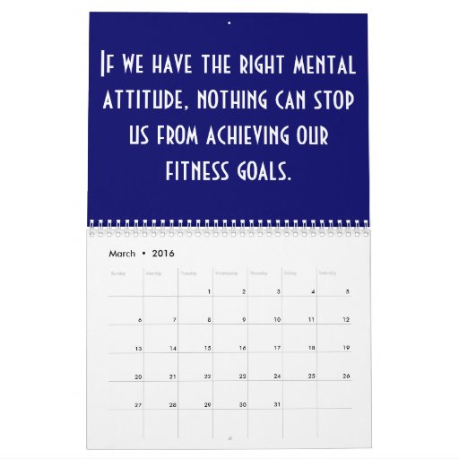 Fitness Motivational Quotes Calendar Zazzle