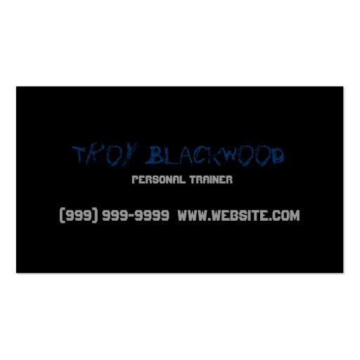 Fitness,  Personal Trainer, Business Card (back side)