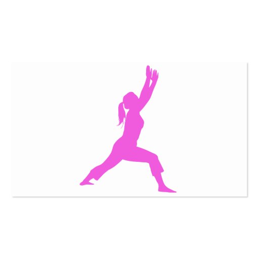 Fitness Pilates Instructor on white Business Card (back side)