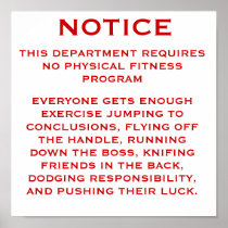 Fitness Program Notice Posters