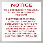 Fitness Program Notice Posters