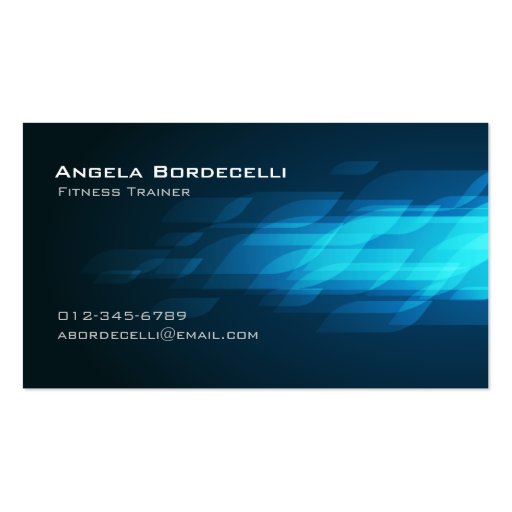 Fitness Trainer Business Card Flashback (front side)