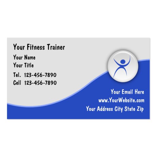 Fitness Trainer Business Cards (front side)