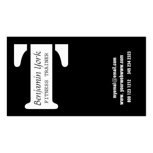 Fitness Trainer Custom Ultra Modern Business Card (front side)