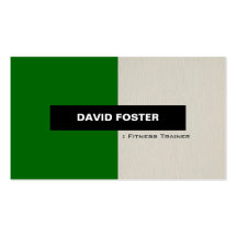 Fitness Trainer - Simple Elegant Stylish Business Card Template