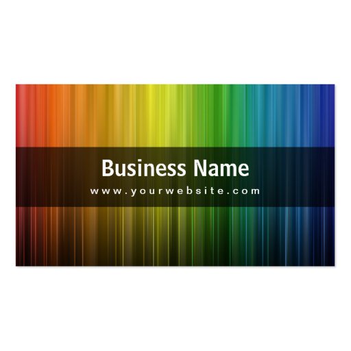 Fitness Trainer - Stylish Rainbow Colors Business Cards (back side)