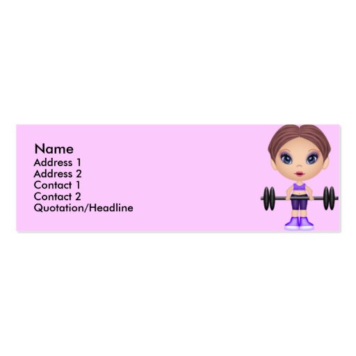 fitnessbuddie, Name, Business Card Template (front side)