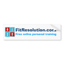 FitResolution - Bumper Sticker! bumper stickers by thefitguy FitResolution - Bumper Sticker! bumper stickers