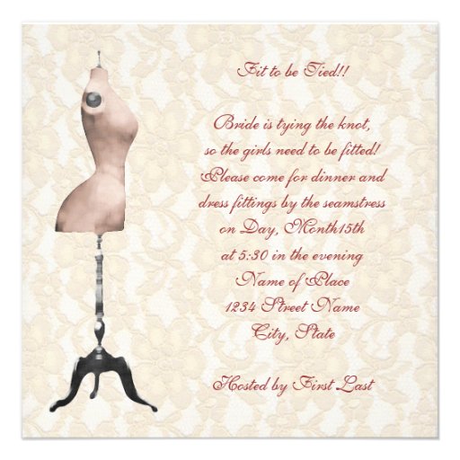 Fitting Bridal Shower Invitation