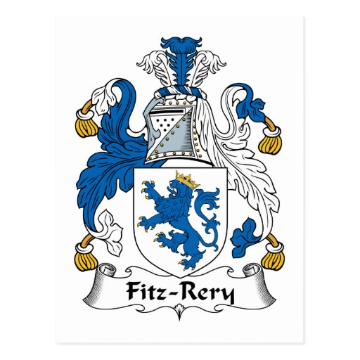 Fitz-Rery Family Crest Post Card
