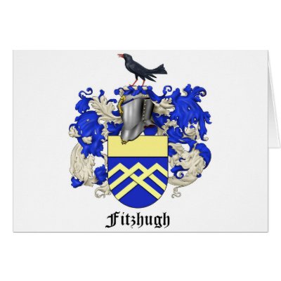 Fitzhugh Family Heraldry Card