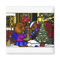 Fitztown Teddy Xmas magnets