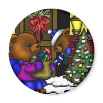 Fitztown Teddy Xmas magnets