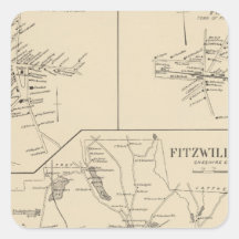 Fitzwilliam, Cheshire Co Square Sticker