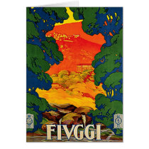 Fiuggi Italy Vintage Travel Advertisement Art Greeting Cards