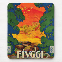 Fiuggi Italy Vintage Travel Advertisement Art Mousepad