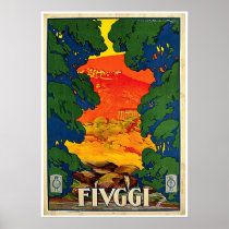 Fiuggi Italy Vintage Travel Advertisement Art Print