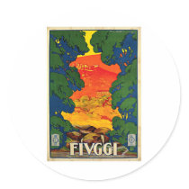 Fiuggi Italy Vintage Travel Advertisement Art Sticker