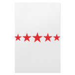 five 5 red stars deluxe stationery design
