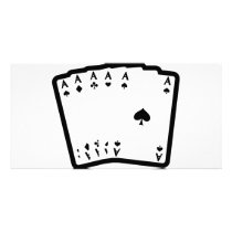five aces icon black photo cards