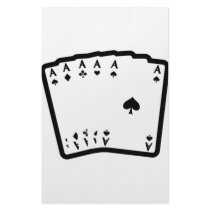 five aces icon black stationery