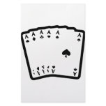 five aces icon black personalized stationery