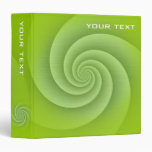 Five Arms Spiral in Green brushed metal texture 3 Ring Binders