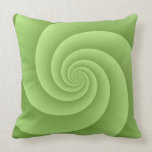 Five Arms Spiral in Green brushed metal texture Pillow
